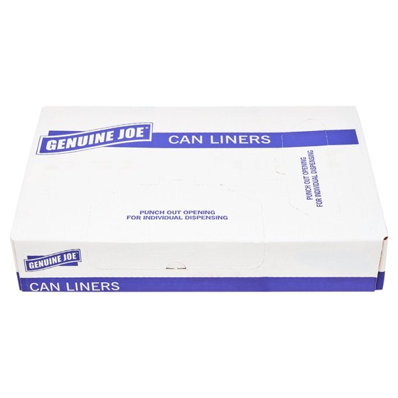 Genuine Joe Heavy-Duty Trash Can Liners, 60 Gallon, 50 per Box, GJO01535, Black - Picture 5 of 6